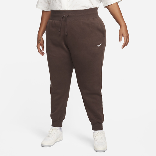 

Nike Womens Nike NSW Style Fleece High Rise Pants STD Plus - Womens Sail/Baroque Brown Size 1X