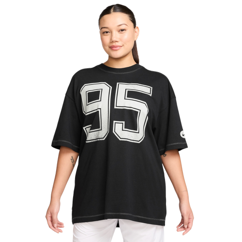 WOMENS - Nike NSW Street Over Sized 95 T-Shirt - Black/White