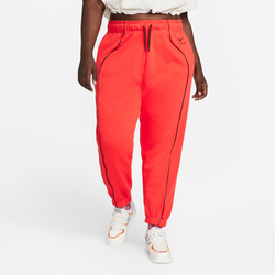 Women's - Nike Plus Size Air Fleece Mid Rise Jogger - Light Crimson