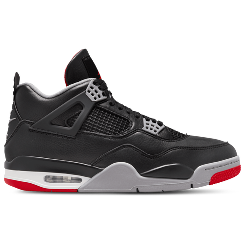 

Jordan Mens Jordan Air Jordan 4 Retro Rmstd - Mens Basketball Shoes Black/Fire Red/Cement Gray Size 7.5