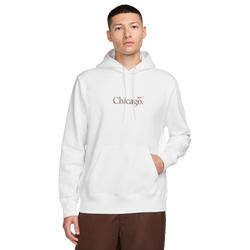 Men's - Nike Chi Club Pullover BB Hoodie - White/Cosmic Clay