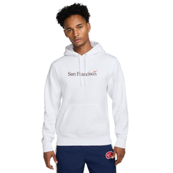 Men's - Nike San Francisco Club BB Pullover Hoodie - White/Cosmic Clay