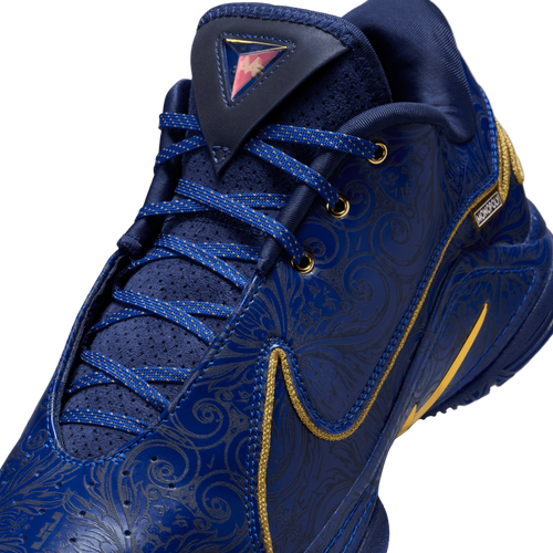 Blue and gold nike basketball shoes clearance