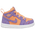 Jordan AJ 1 Mid - Girls' Toddler Orange Pulse/Atomic Violet/Laser Crimson
