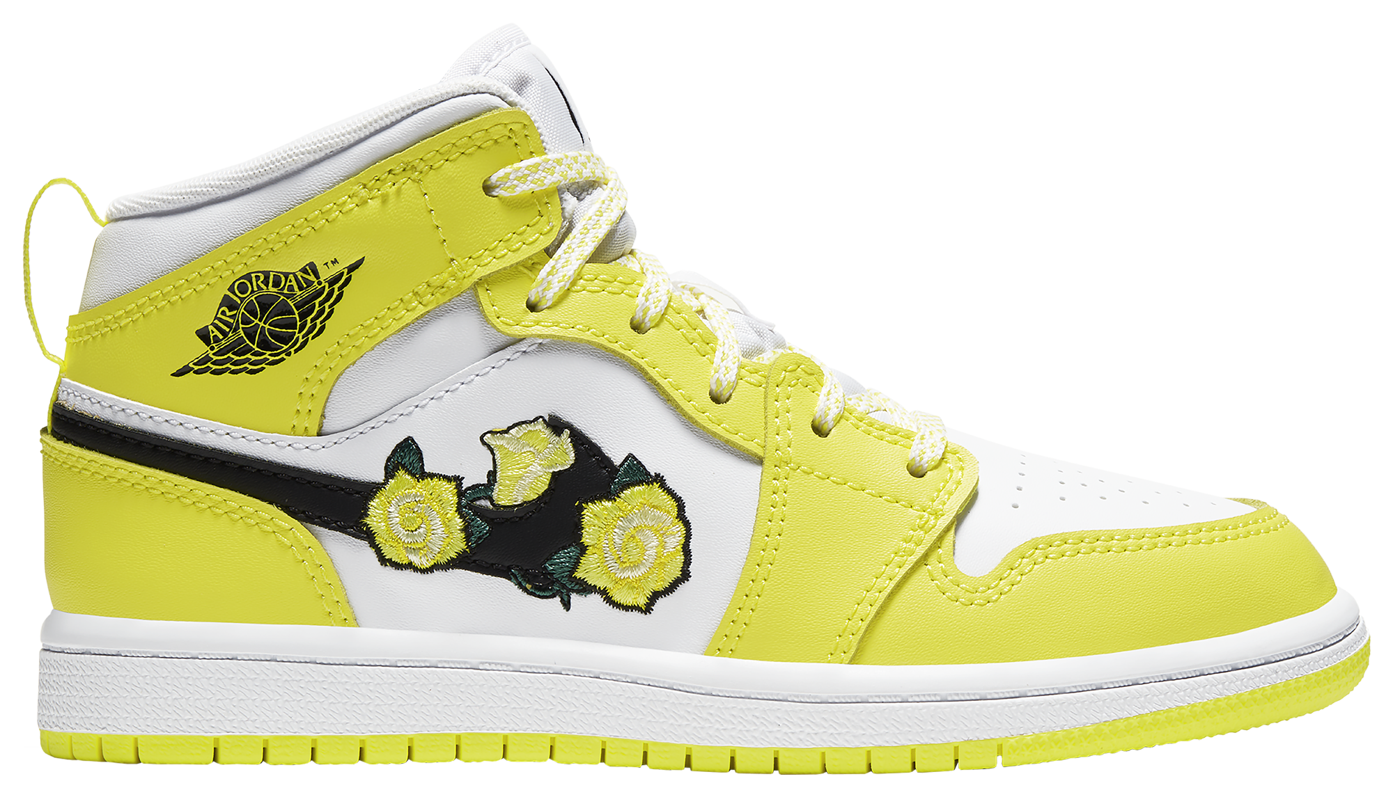 jordan aj 1 mid black and yellow