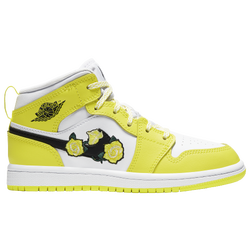 Pre-school - Jordan AJ 1 Mid - Dynamic Yellow/Black/White