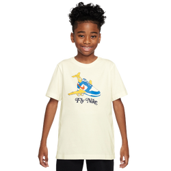 Boys' Grade School - Nike Fly Dunk T-Shirt - Sail/Blue