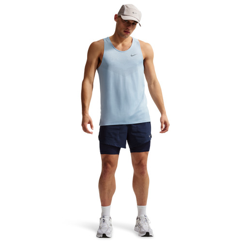 Nike Mens Dri-FIT ADV STRIDE TANK - - Lt Armory Blue / Reflective Silver