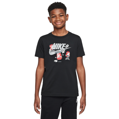 BOYS - Nike Break Dance Boxy T-Shirt - Black/Red