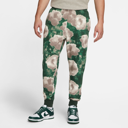 

Nike Mens Nike Club Basketball Floral Jogger - Mens Beige/Green Size L