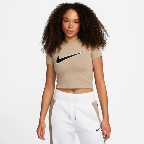 

Nike Womens Nike NSW Baby T-Shirt - Womens Khaki/Khaki Size M