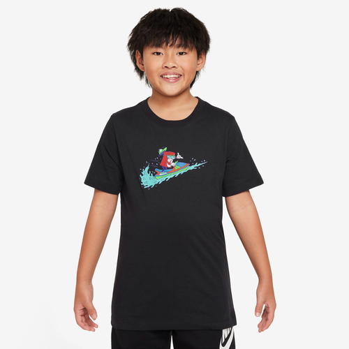 

Boys Nike Nike Boxy 1 T-Shirt - Boys' Grade School Black/Multi Size L