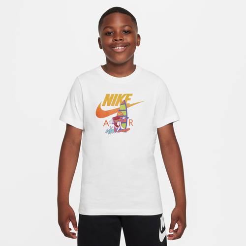 Shop Nike Boys   Boxy 2 T-shirt In White/multi