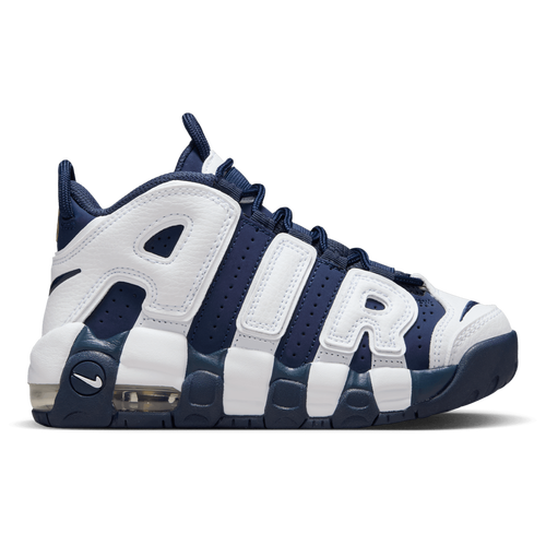 

Nike Boys Nike Air More Uptempo KI - Boys' Preschool Basketball Shoes Navy/White/Gold Size 03.0