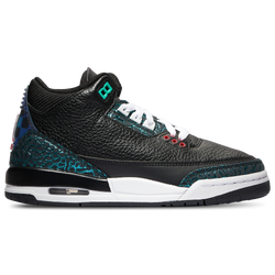 Boys' Grade School - Jordan Retro 3 Uni - Black/Red/Blue