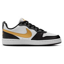 Boys' Grade School - Nike Court Borough Low Recraft - Black/Mtlc Gold/Black