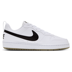 Boys' Grade School - Nike Court Borough Low Recraft - White/Black/Gum Lt Brown