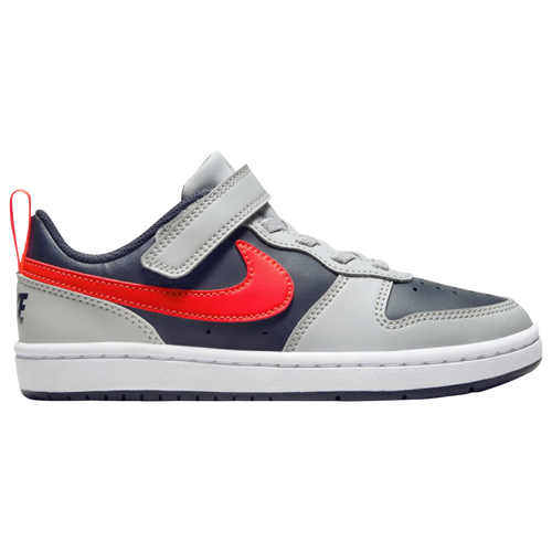 Nike Kids' Boys  Court Borough Low Recraft In Light Smoke/dark Obsidian/bright Crimson