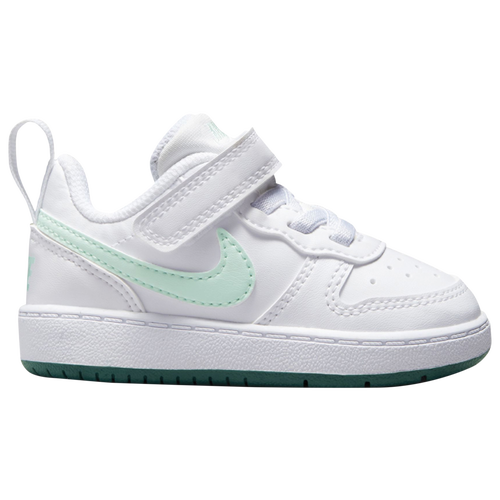 

Nike Boys Nike Court Borough Low 2 - Boys' Toddler Basketball Shoes White/Jade Ice/Geode Teal Size 5.0