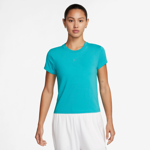 Shop Nike Womens  Chill Knit Crop T-shirt In Dusty Cactus