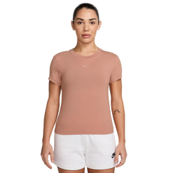 Women's - Nike Chill Knit Crop T-Shirt - Rose Gold