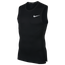Nike Pro Compression Sleeveless Top - Men's Black/White