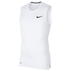 Men's - Nike Pro Compression Sleeveless Top - White/Black