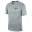 Nike Pro Fitted Football T-Shirt - Men's Smoke Grey/Lt Smoke Grey/Black