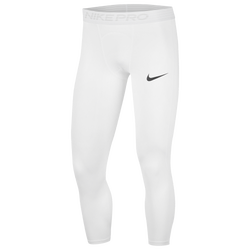 Men's - Nike Pro 3/4 Compression Tights - White/Black