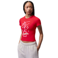 Jordan TMID GFX Nail Short Sleeve T-Shirt - Jordan University Red/White