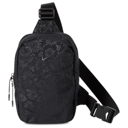 Women's - Nike Aura Crossbody Bag - Black/Black/Gunmetal