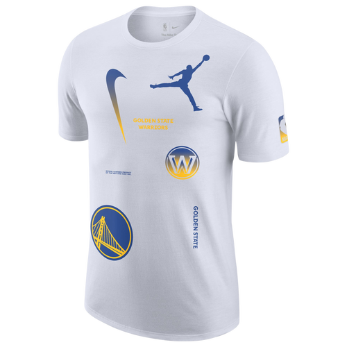 

Nike Mens Nike Warriors Statement All Over Print T-Shirt - Mens White/Blue Size XXL
