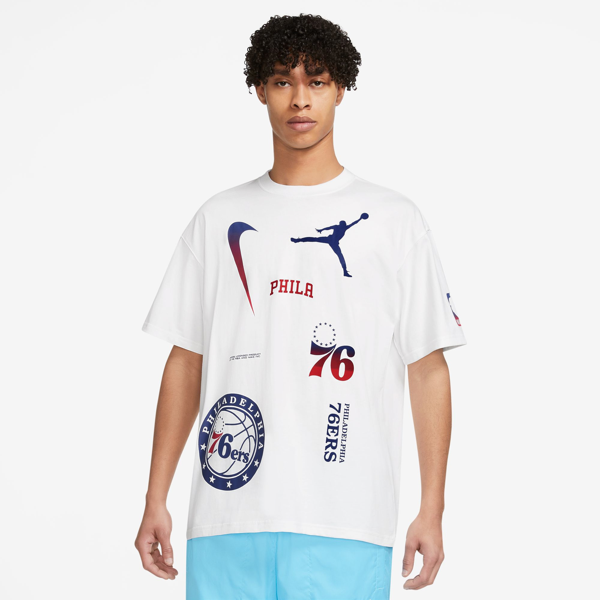 Nike 76ers Statement All Over Print T-Shirt