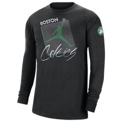 Men's - Nike Celtics Courtside Statement L/S T-Shirt - Black/Green