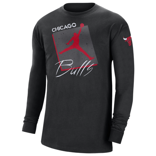 

Nike Mens Chicago Bulls Nike Bulls Courtside Statement L/S T-Shirt - Mens Red/Black Size L