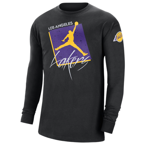

Nike Mens Los Angeles Lakers Nike Lakers Courtside Statement L/S T-Shirt - Mens Purple/Black Size 3XL
