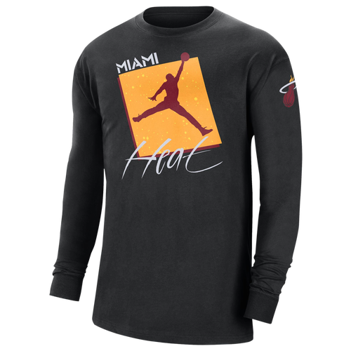 

Nike Mens Miami Heat Nike NBA Statement Longsleeve T-Shirt - Mens White/Black Size M