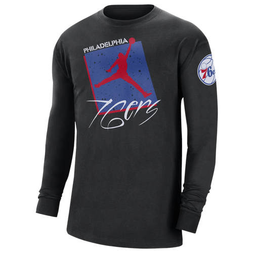 

Nike Mens Nike 76ers Courtside Statement L/S T-Shirt - Mens Black/Red Size XXL