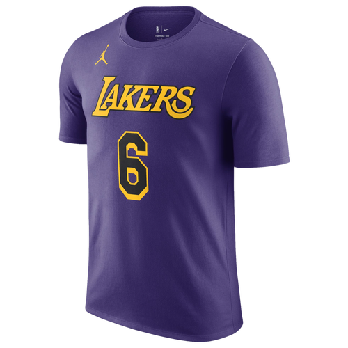 

Nike Mens Lebron James Nike NBA Statement Name & Number T-Shirt - Mens Purple/Yellow Size L