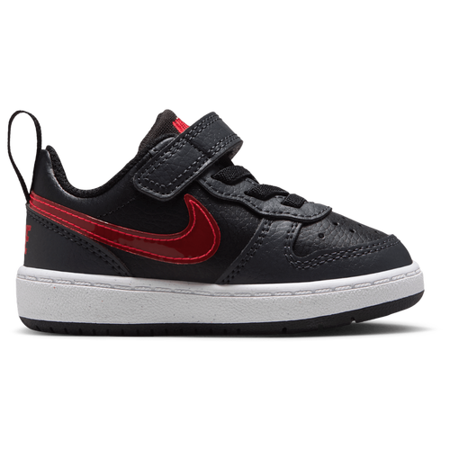 Boys Nike Court Borough Low JES - Boys' Toddler Shoes Black/Anthracite/University Red Size 09.0