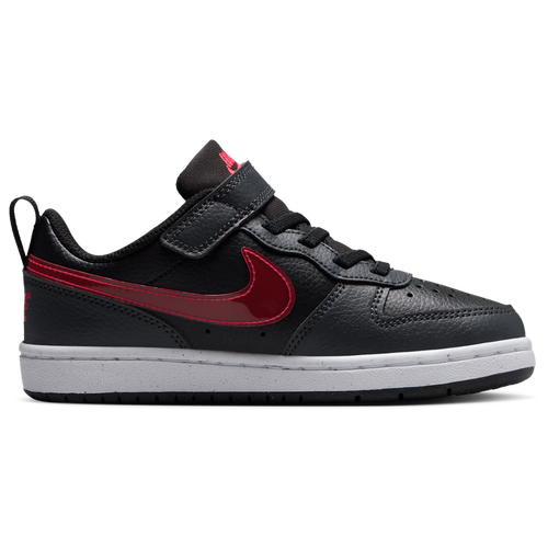 Nike Boys Court Borough Low JES - Preschool Running Shoes - Black / Anthracite / University Red