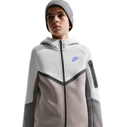 Boys' Grade School - Nike Tech Fleece Full-Zip - Photon Dust/Blue/College Grey