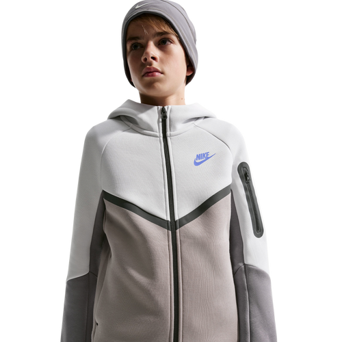 BOYS - Nike Tech Fleece Full-Zip - Photon Dust/Blue College Grey