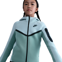 Boys' Grade School - Nike Tech Fleece Full-Zip - Black/Light Silver