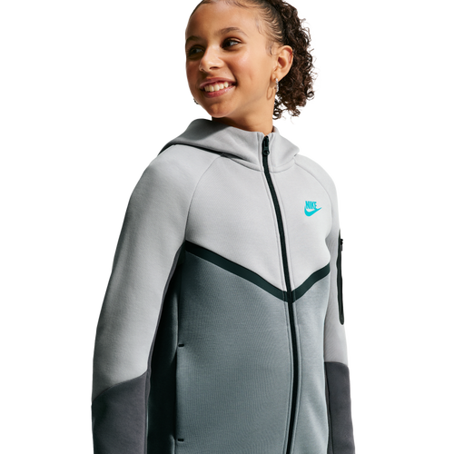 BOYS - Nike Tech Fleece Full-Zip - Light Smoke Grey/Anthracite