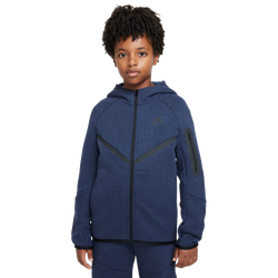 Boys' Grade School - Nike Tech Fleece Full-Zip - Obsidian Heather/Black