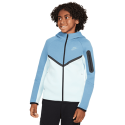 Boys' Grade School - Nike Tech Fleece Full-Zip - Aegean Storm/Denim Turquoise/Glacier Blue