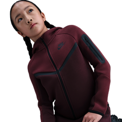 Boys' Grade School - Nike Tech Fleece Full-Zip - Burgundy Crush/Dark Team Red
