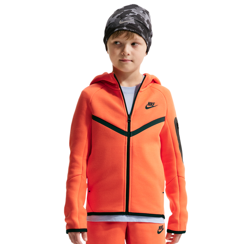 BOYS - Nike Tech Fleece Full-Zip - Turf Orange/Black