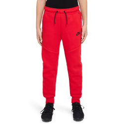 Boys' Grade School - Nike Tech Fleece Pants - University Red/Black